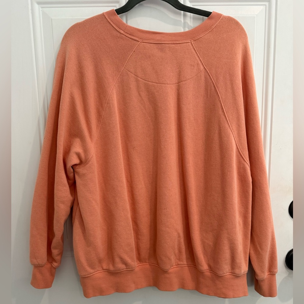 Old Navy Coral Pullover/Sweatshirt. Oversized. Size Medium. - Picture 6 of 8